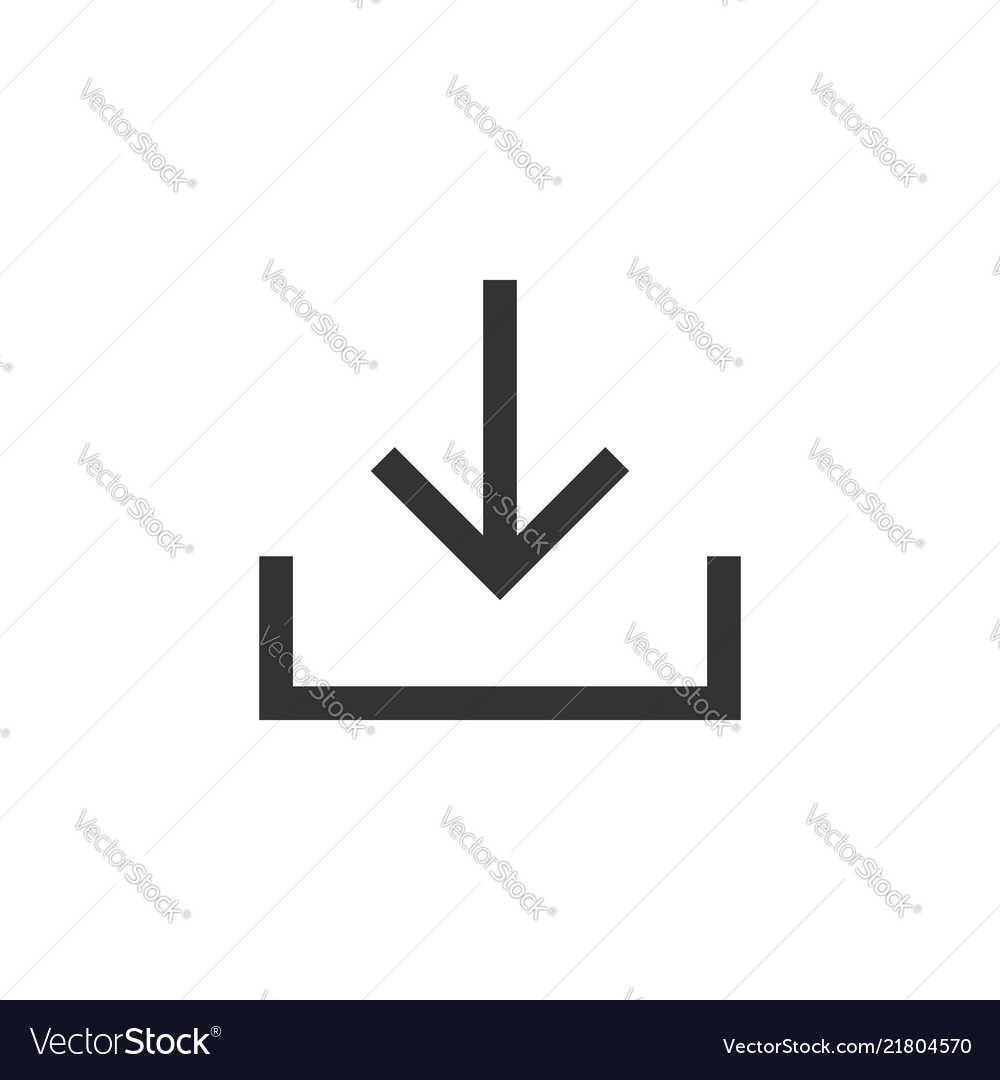 Download file icon in flat style arrow down