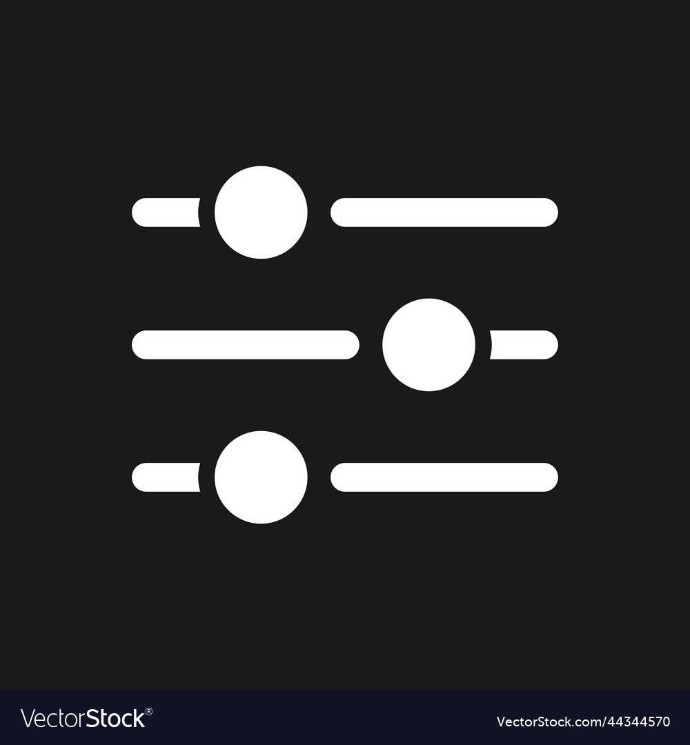 Filters button pixel dark mode glyph ui icon vector image Filters button pixel dark mode glyph ui icon