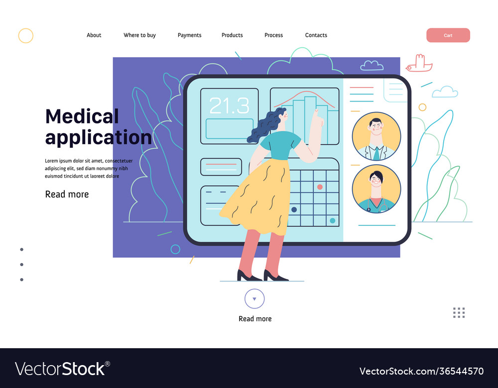 Medical insurance template - application vector image Medical insurance template - application