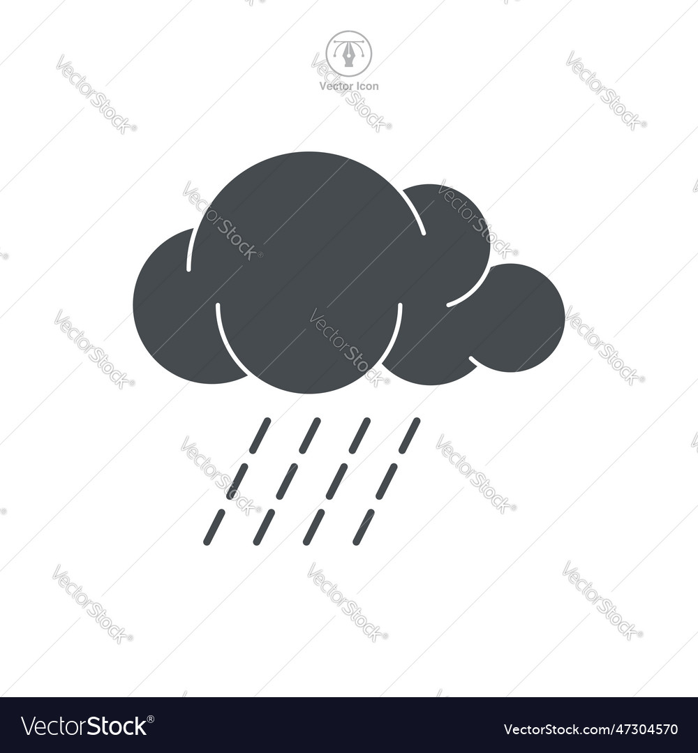 Rain cloud icon symbol template for graphic