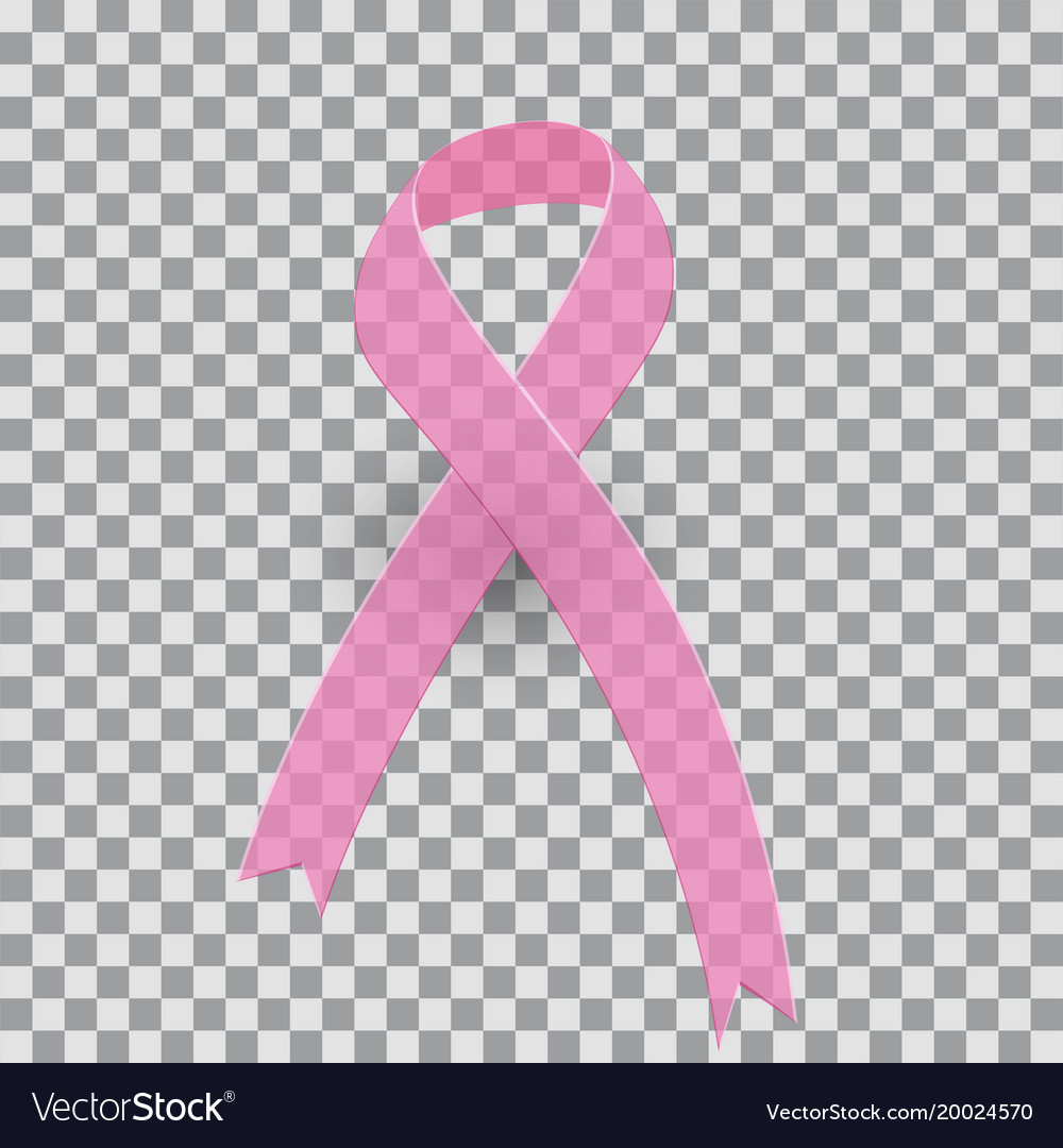 Realistic pink ribbon breast cancer awareness Vector Image