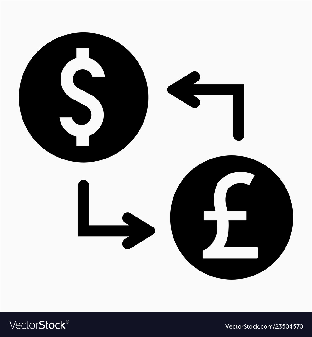 Sterling arbitrage icon Royalty Free Vector Image