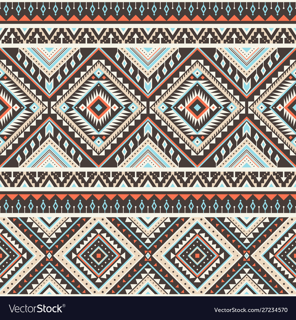 Tribal geometric seamless pattern Royalty Free Vector Image