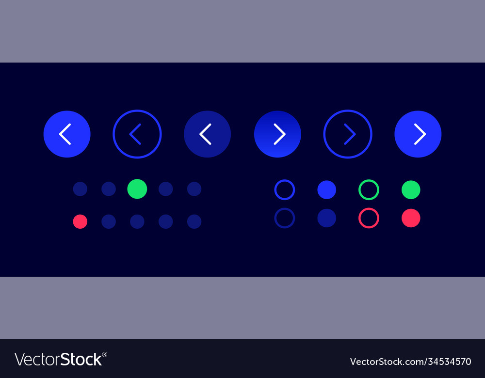Turn page ui elements kit vector image Turn page ui elements kit