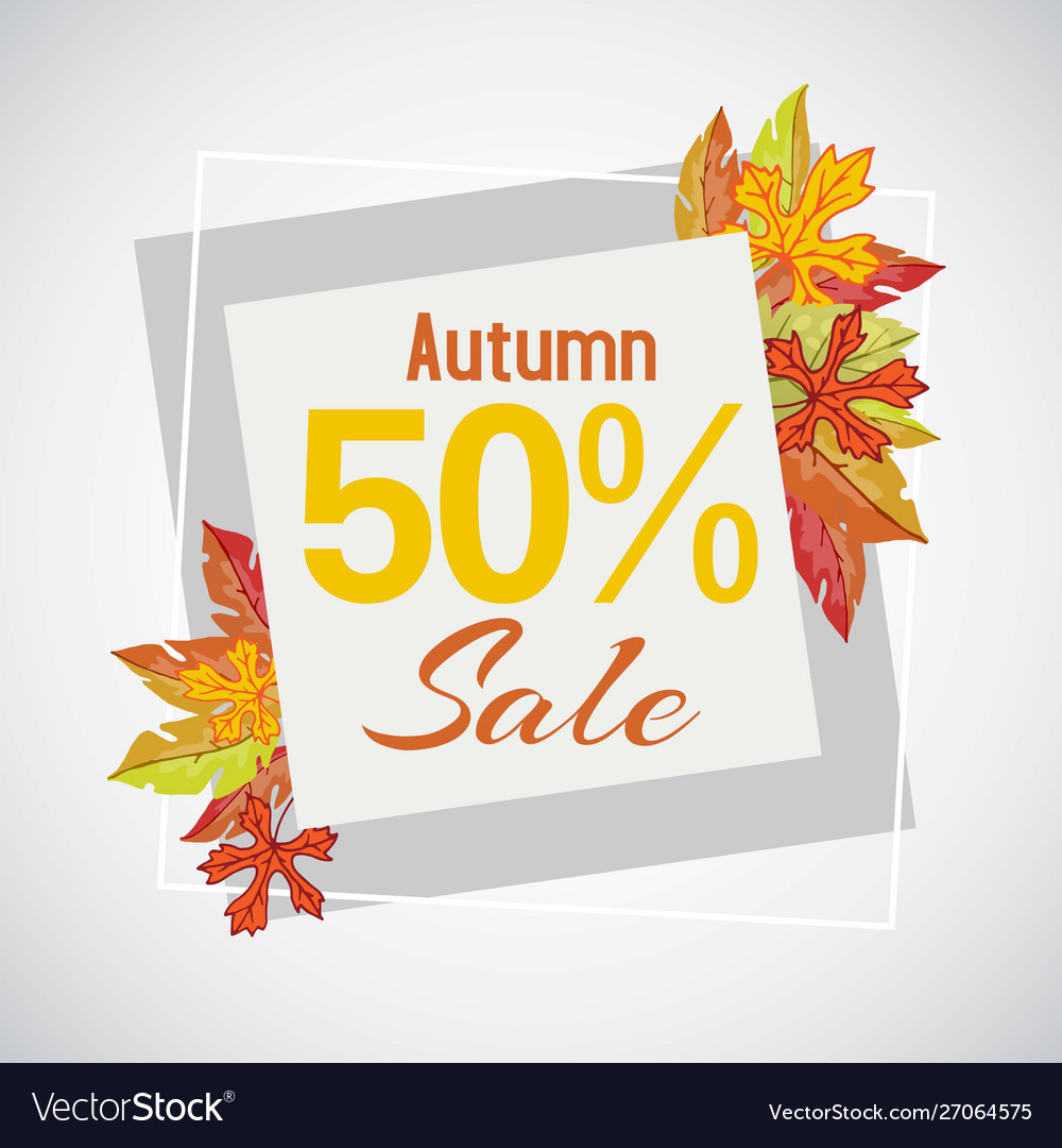 Autumn sale 50 discount banner