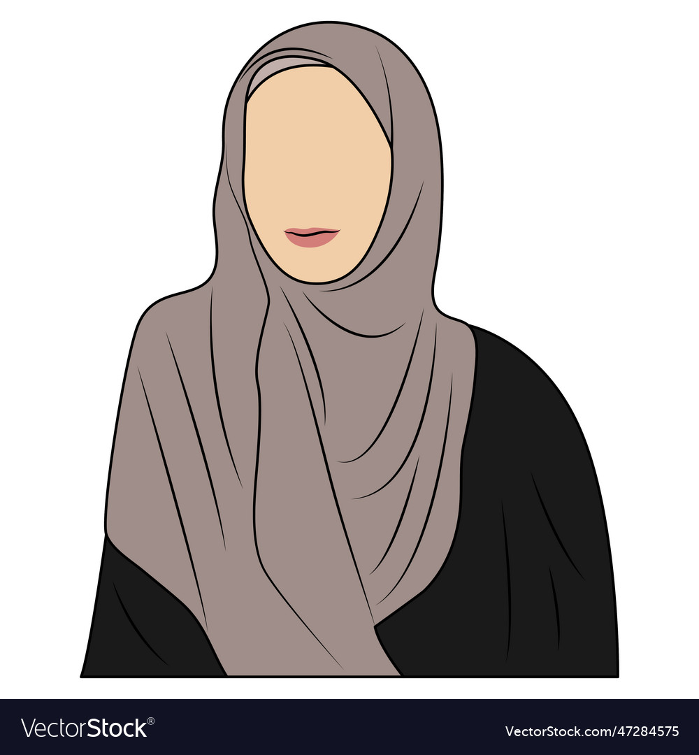 Beautiful muslim girl wearing hijab Royalty Free Vector