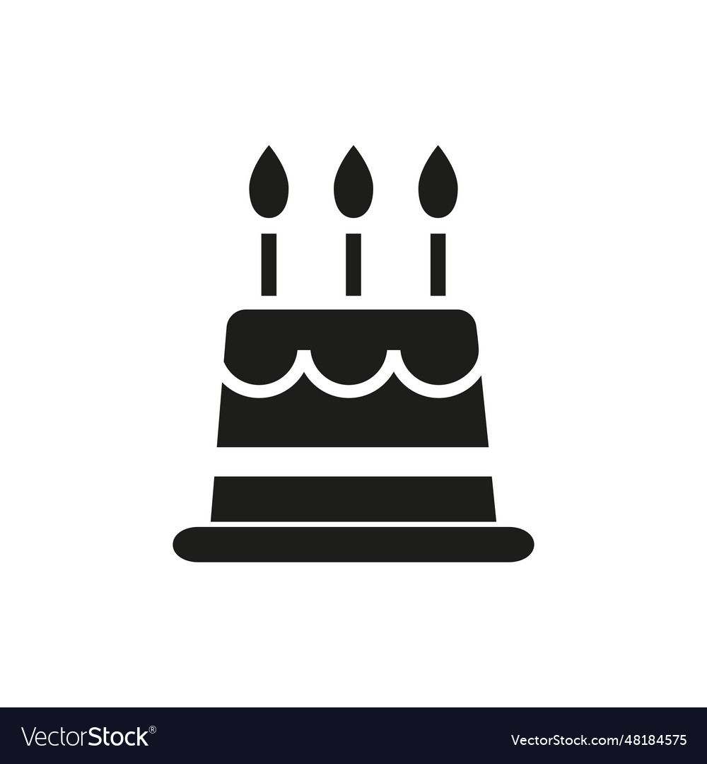 Birthday cake icon Royalty Free Vector Image - VectorStock