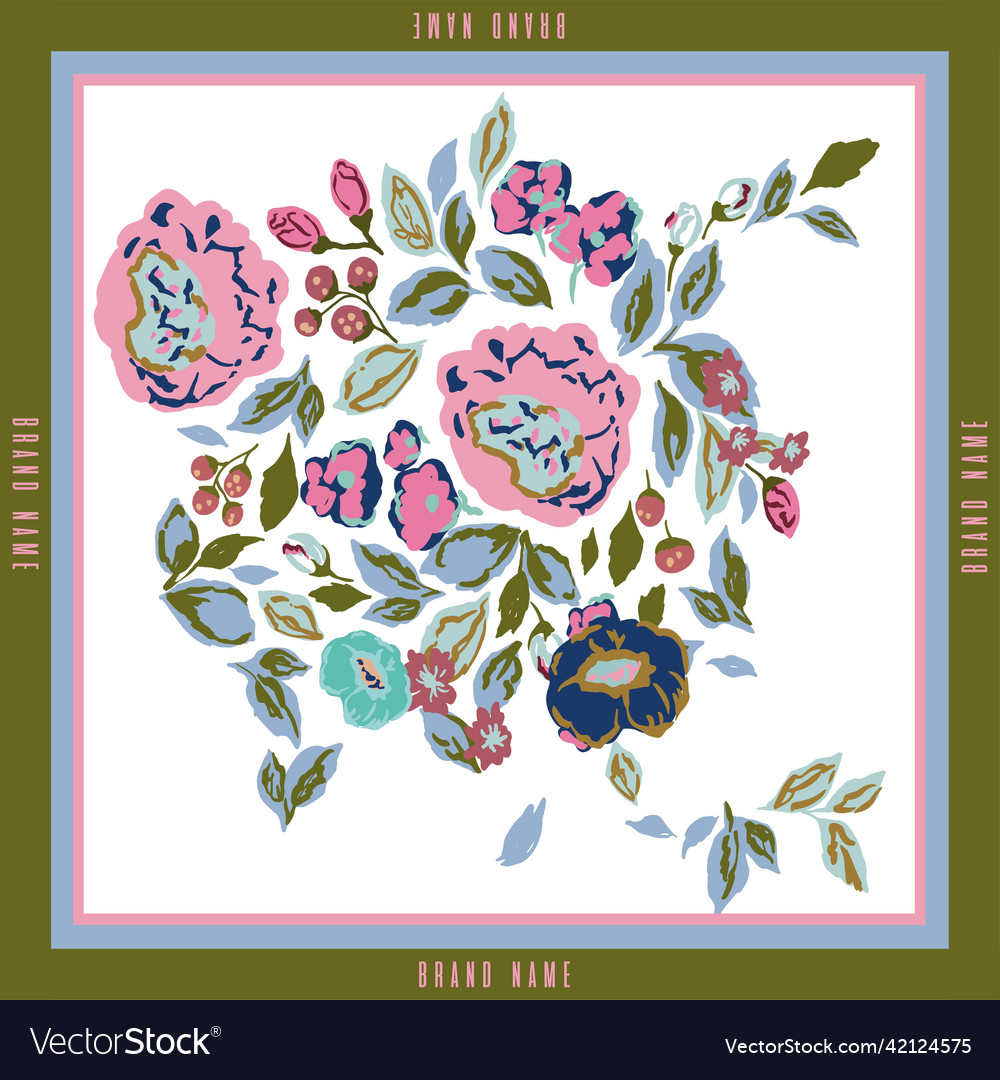 Floral pattern scarf bandana design