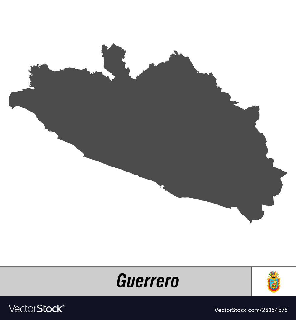 High quality map with flag state mexico Royalty Free Vector