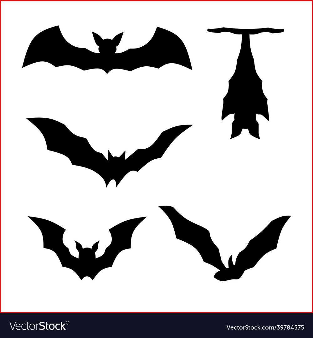 Icon silhouette bat Royalty Free Vector Image - VectorStock