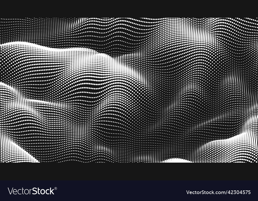Point wave noise texture abstract dot background vector image Point wave noise texture abstract dot background