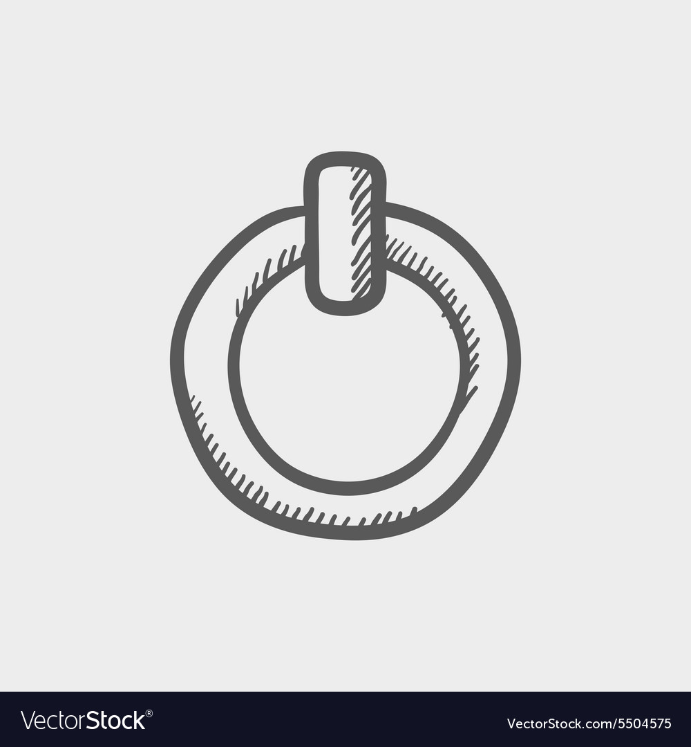 Power button sketch icon