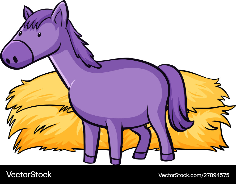 Purple horse on white background Royalty Free Vector Image
