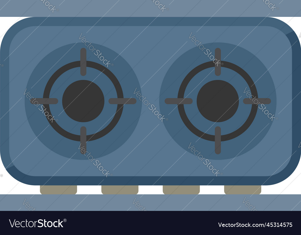 Top view stove icon flat gas cooker Royalty Free Vector