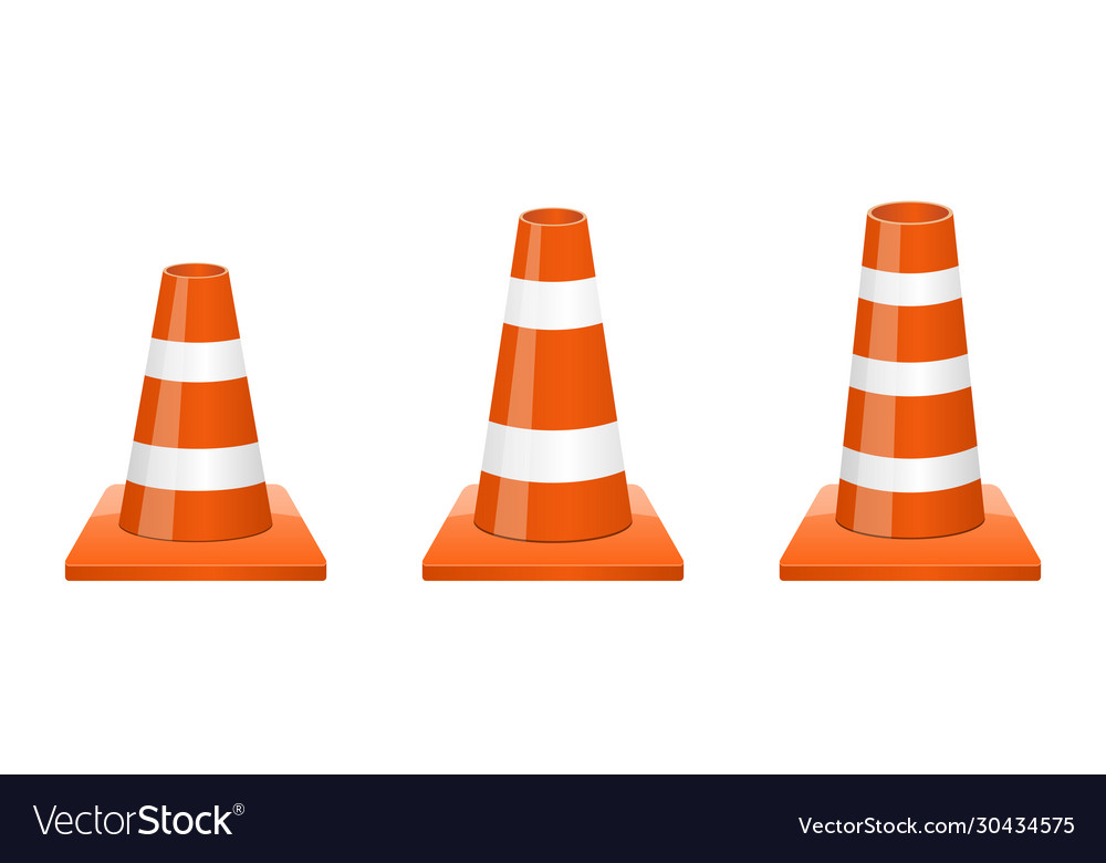 Traffic Safety Cone Royalty Free Vector Image - Vectorstock