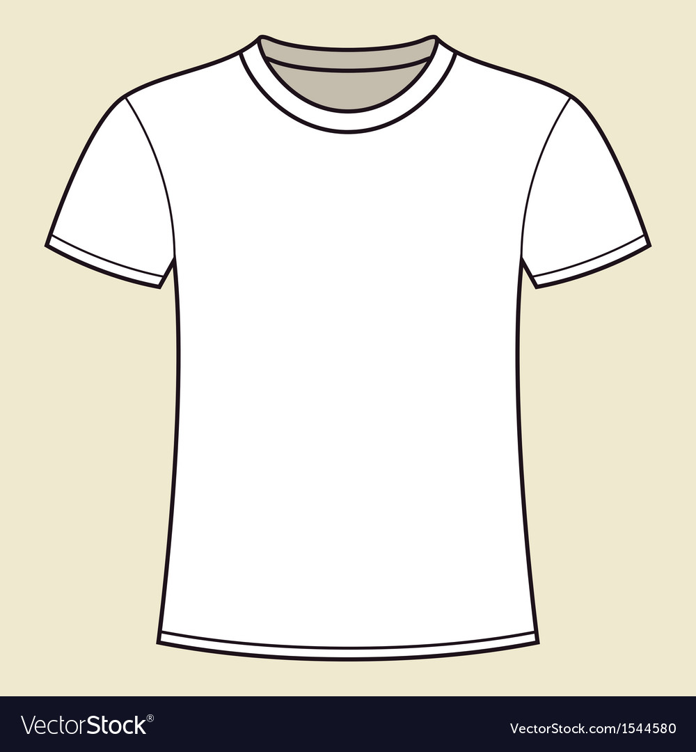 Blank white tshirt template Royalty Free Vector Image