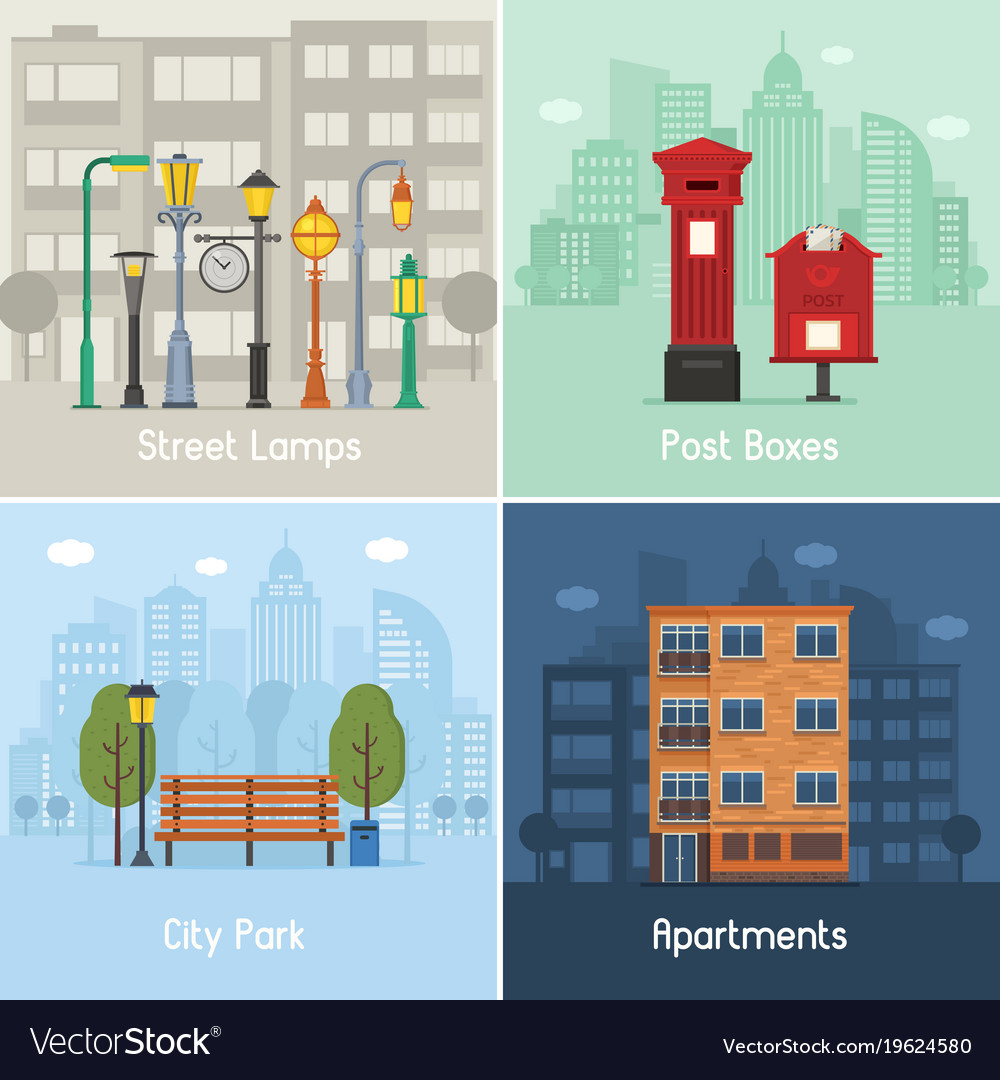 City infrastructure objects and places