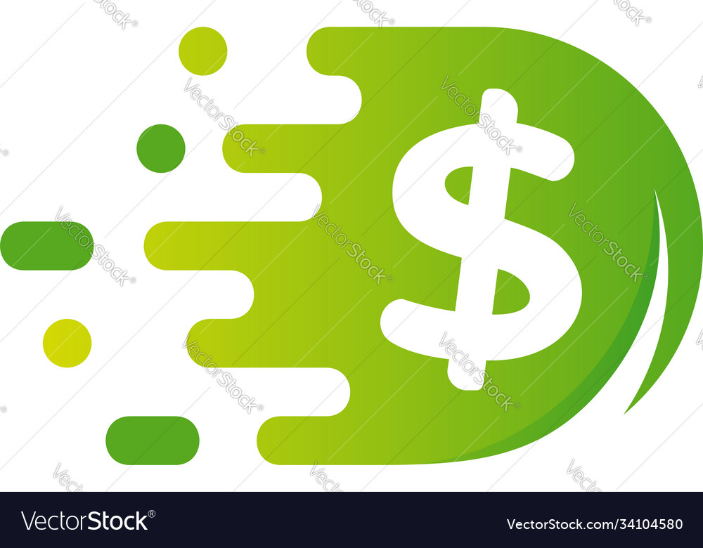 Fast coin logo designs concept cash