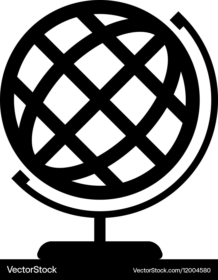Globe icon flat Royalty Free Vector Image - VectorStock