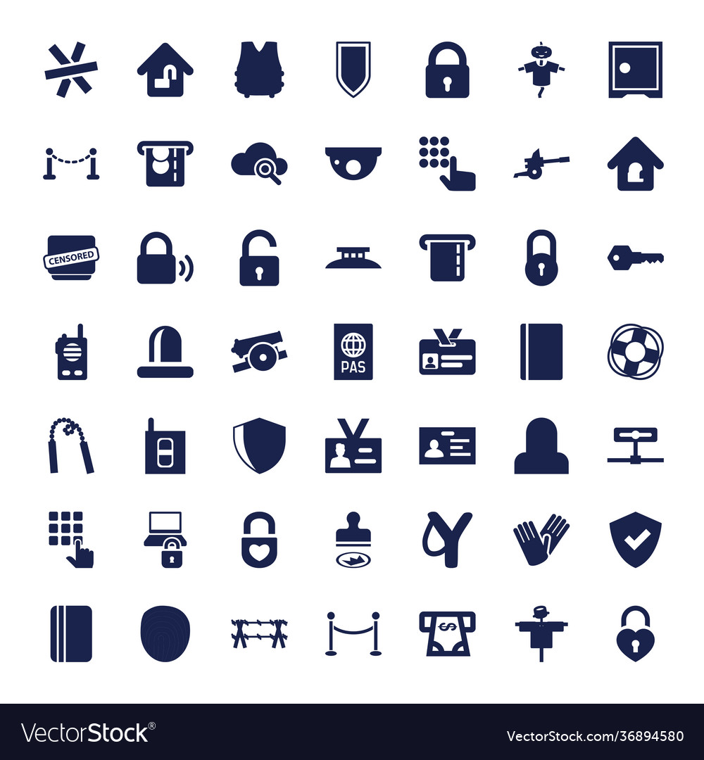 Security icons Royalty Free Vector Image - VectorStock