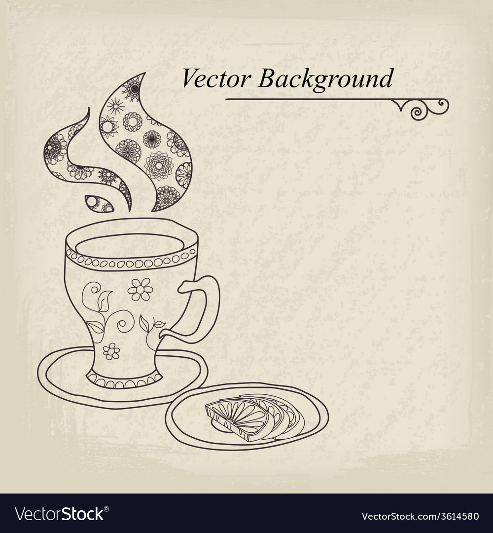 Teacup vintage background