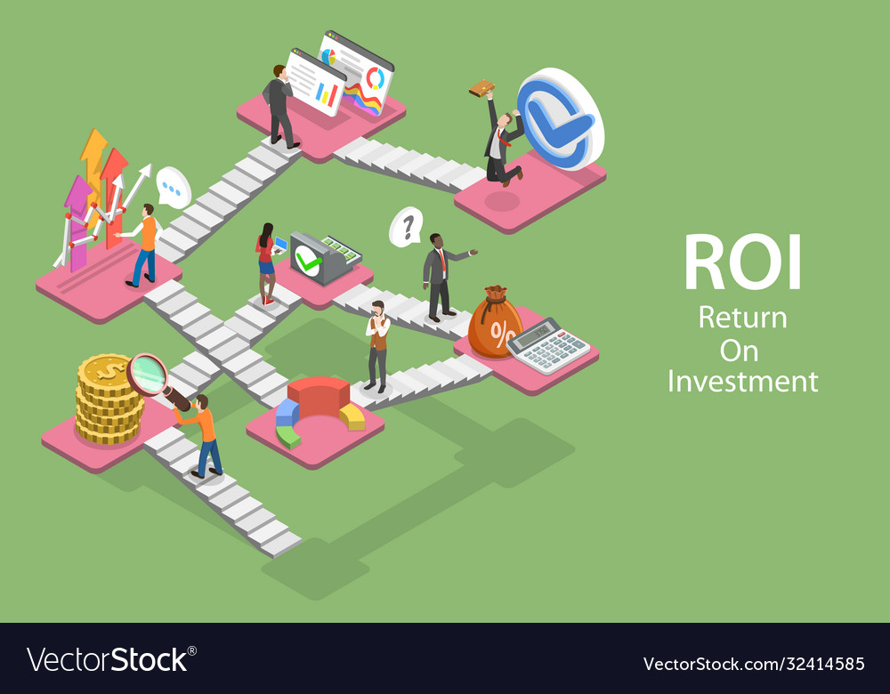 3d isometric flat concept return on Royalty Free Vector