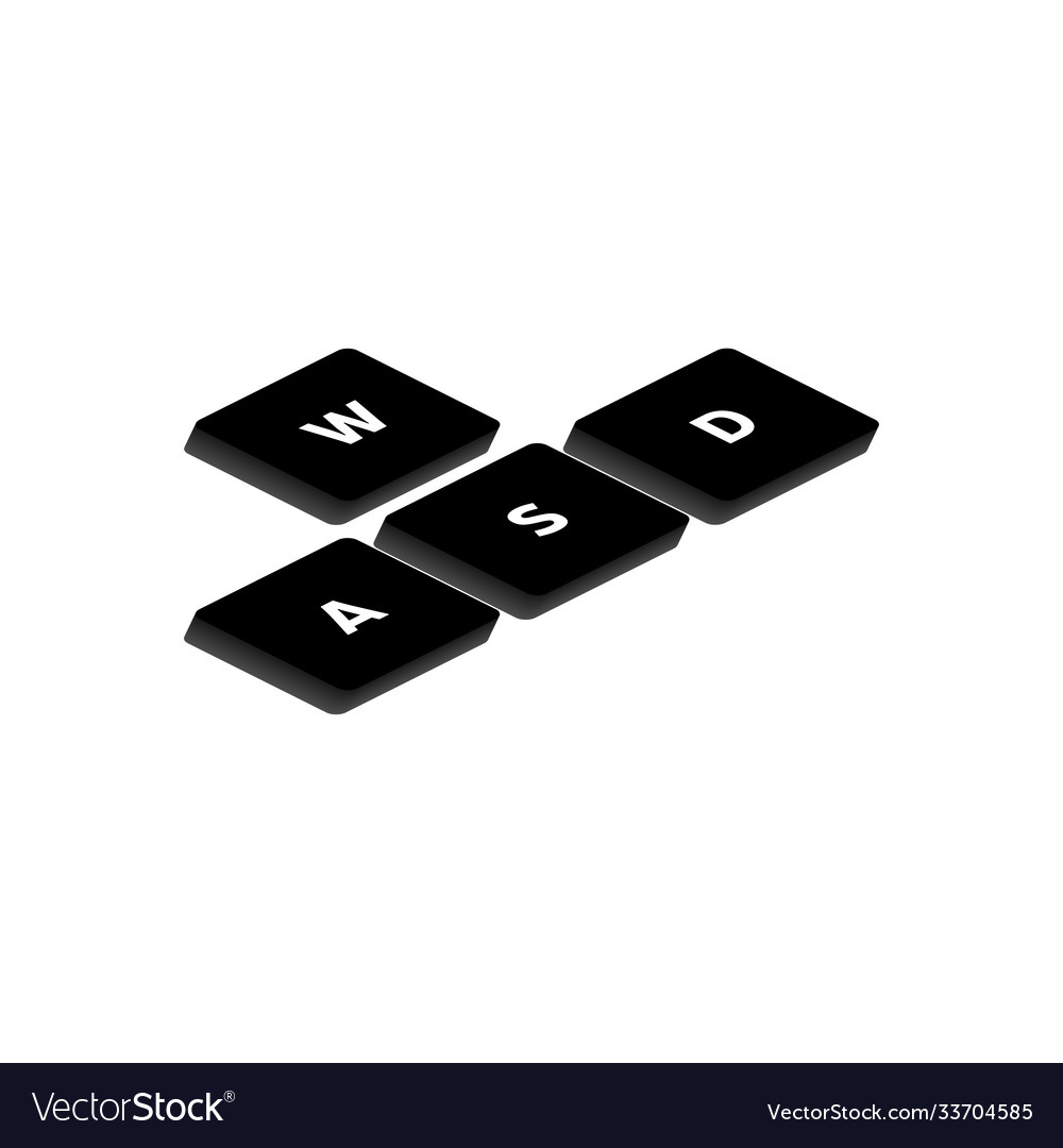 3d keyboard buttons wasd computer cybersport