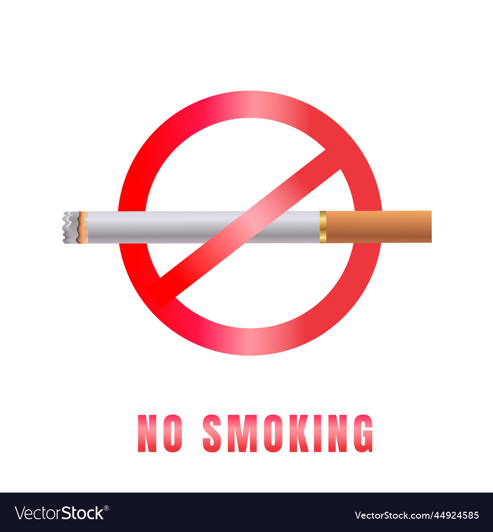 Indoor and outdoor facility no smoking safety Vector Image