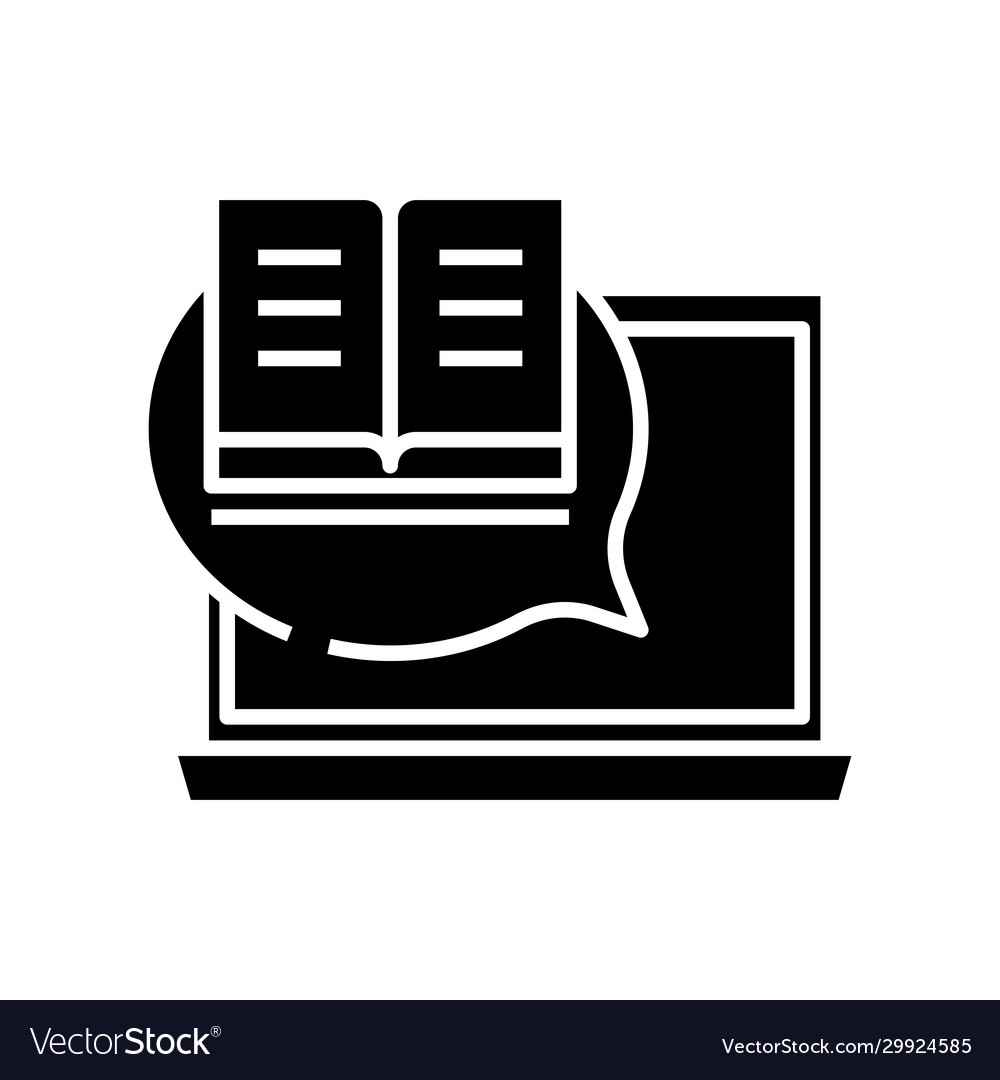 Learning black icon concept vector image Learning black icon concept