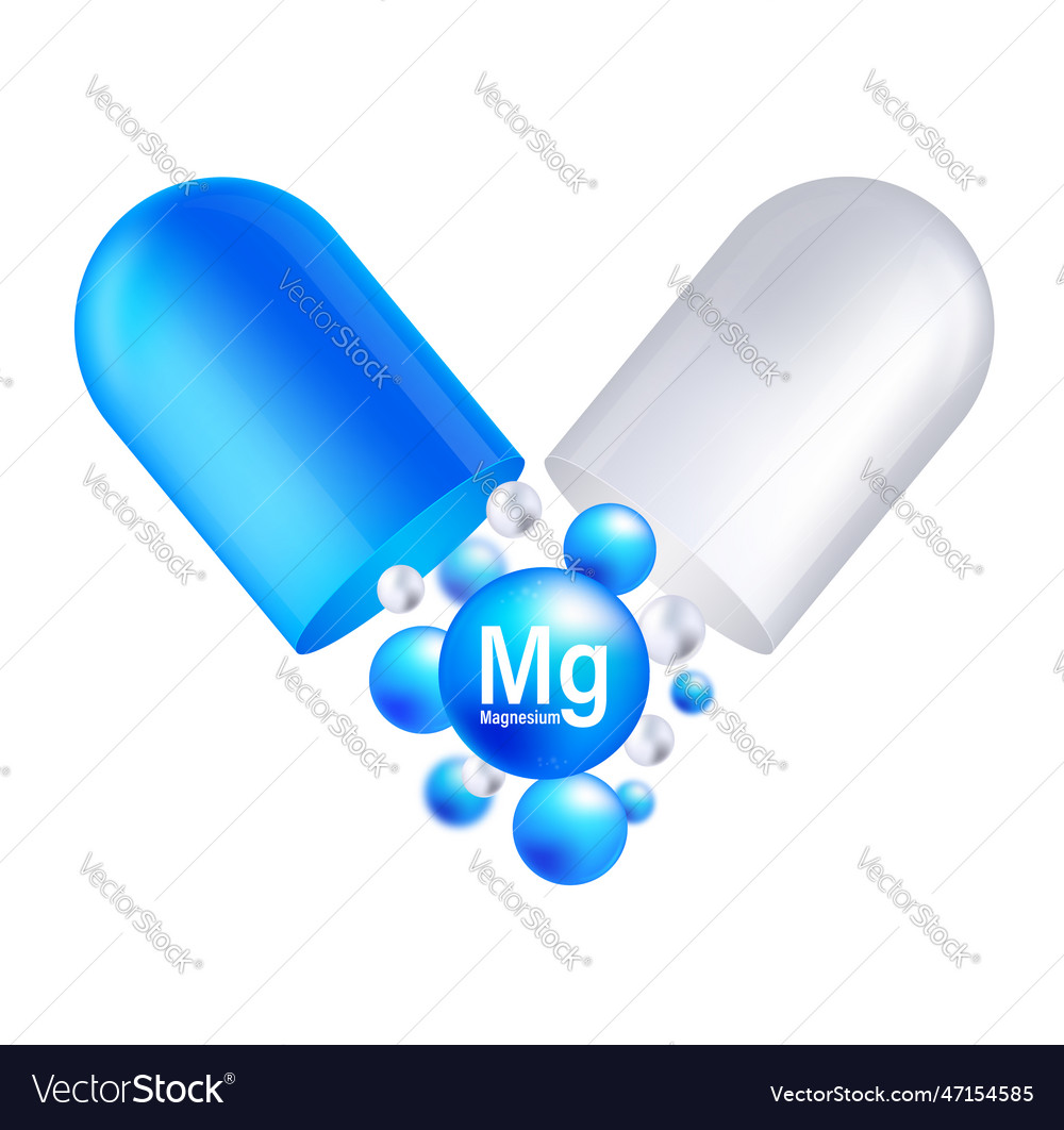 Magnesium icon structure chemical element round Vector Image
