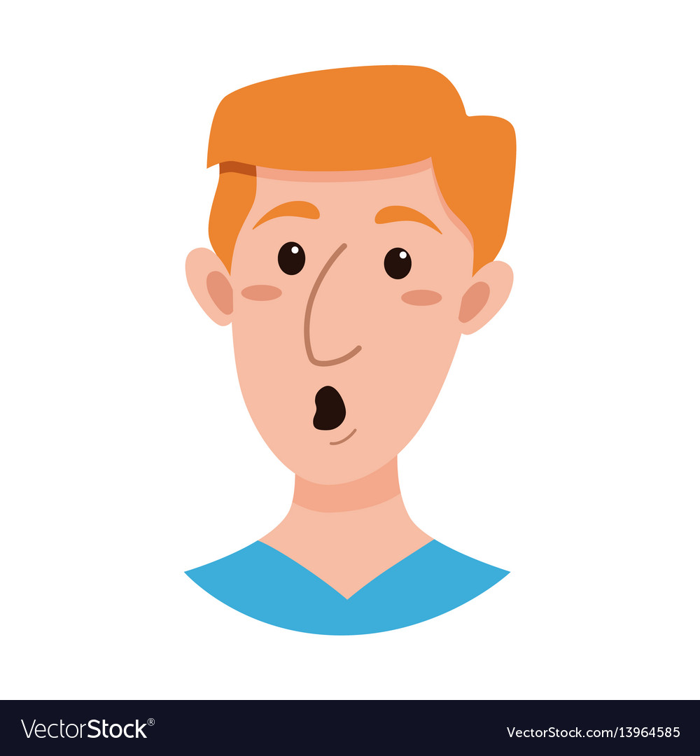 Male emoji cartoon character Royalty Free Vector Image