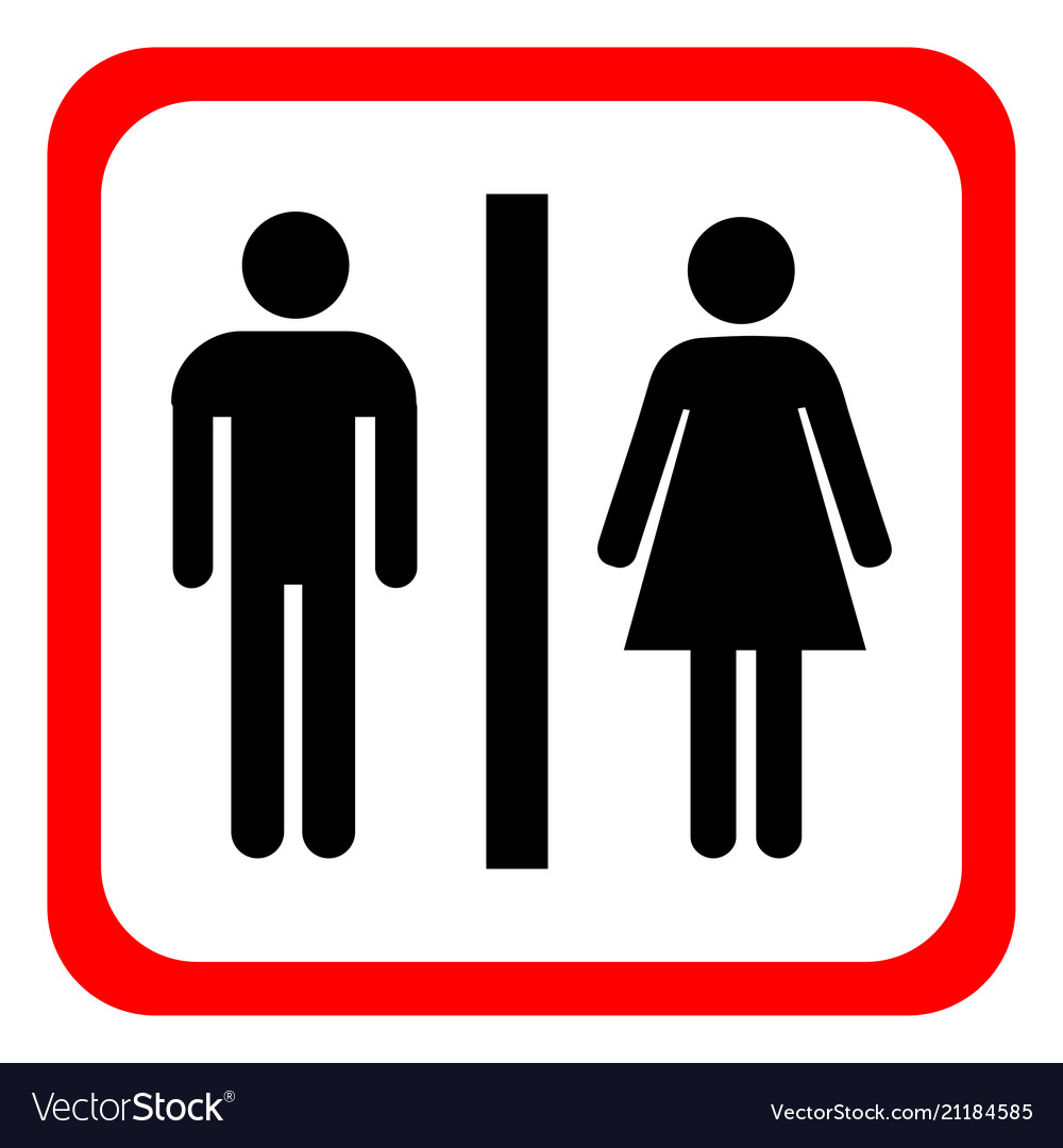 Man And Woman Icons Toilet Sign Restroom Vector Image