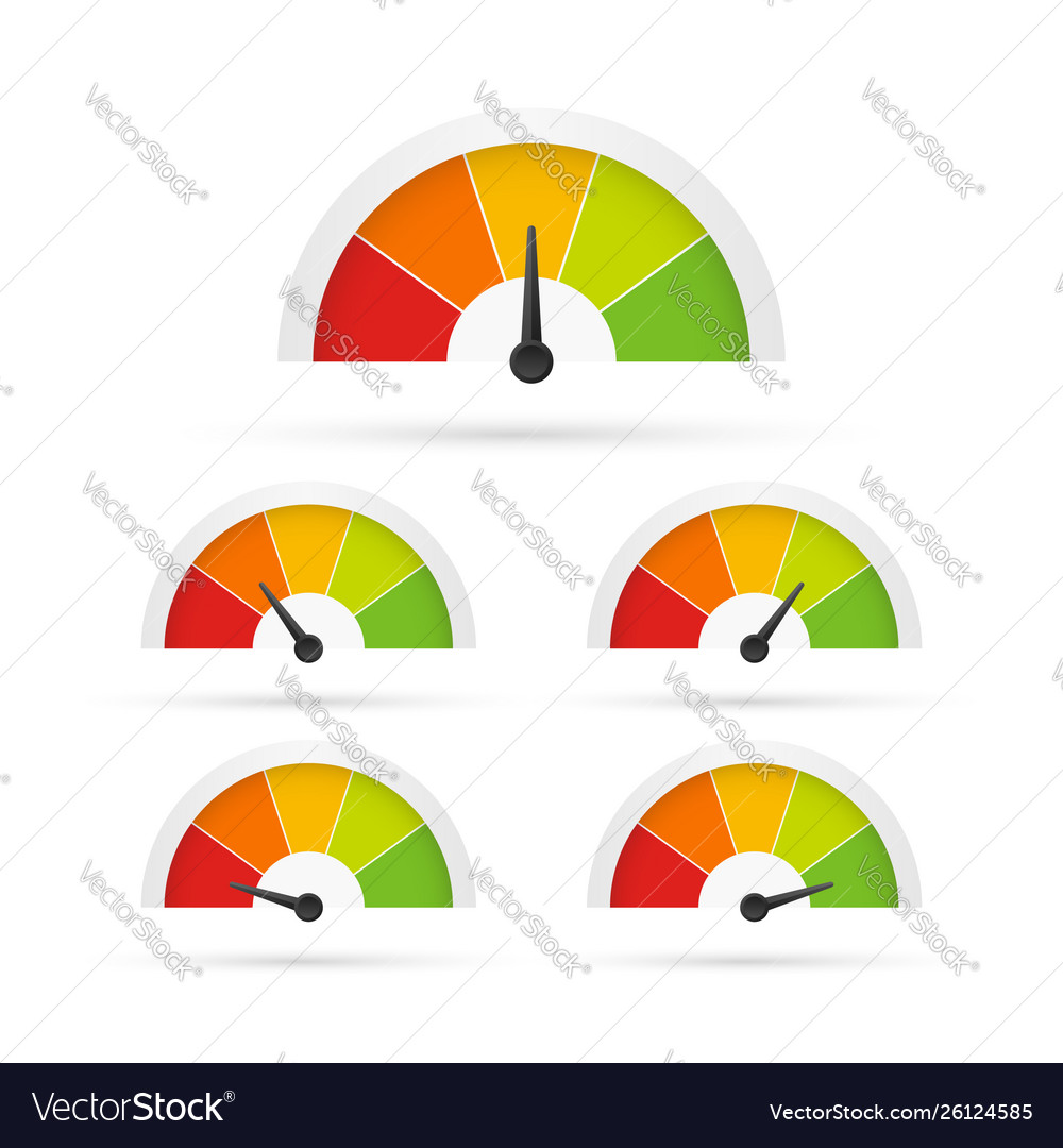 Rating customer satisfaction meter different Vector Image