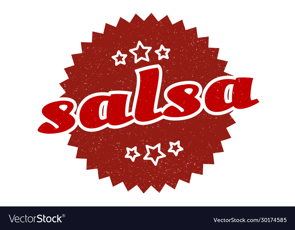 Salsa Schild rundes Vintage Retro-Label