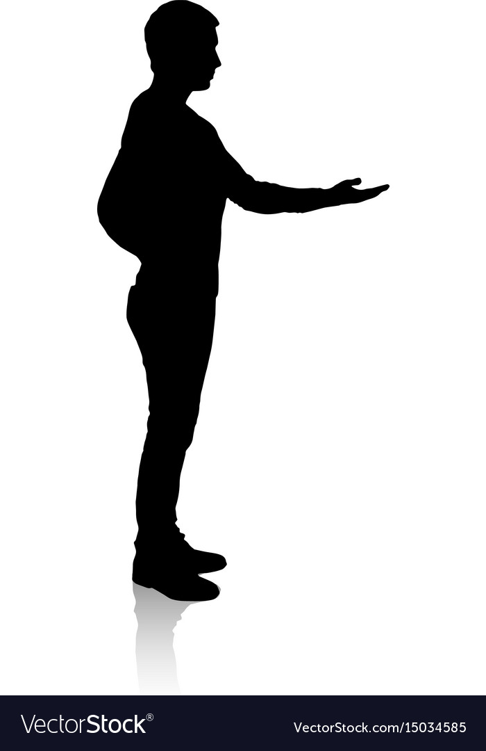 Silhouette man Royalty Free Vector Image - VectorStock