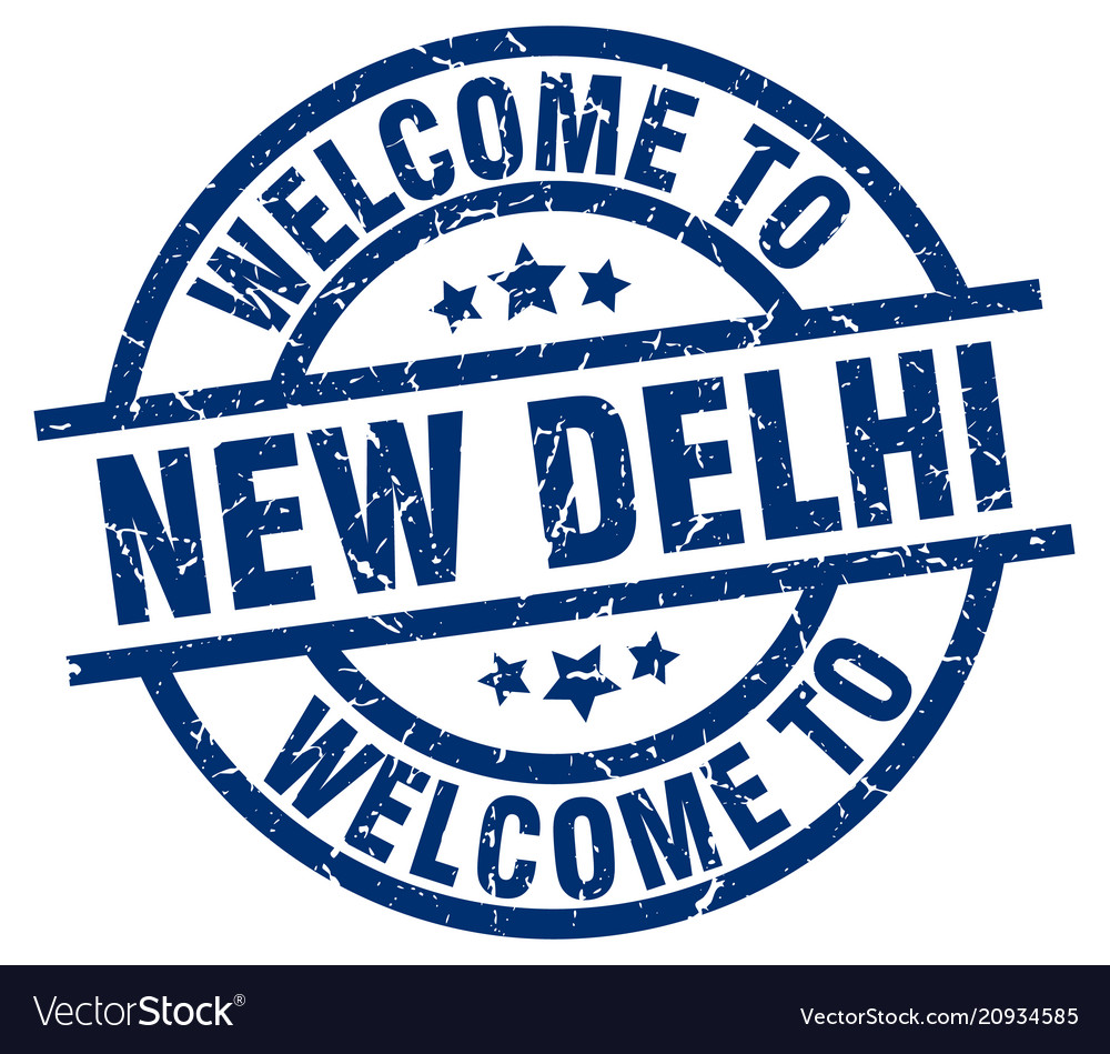 Welcome to new delhi blue stamp