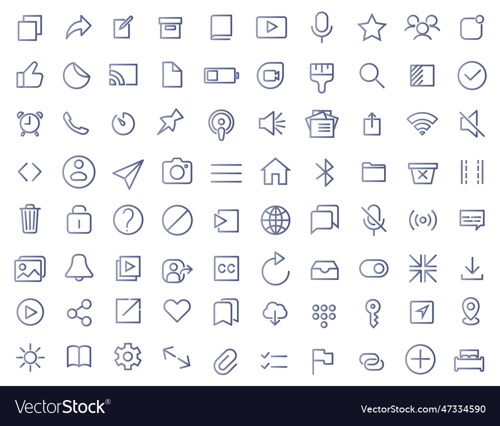 A set of user interface icons that can be used vector image A set of user interface icons that can be used