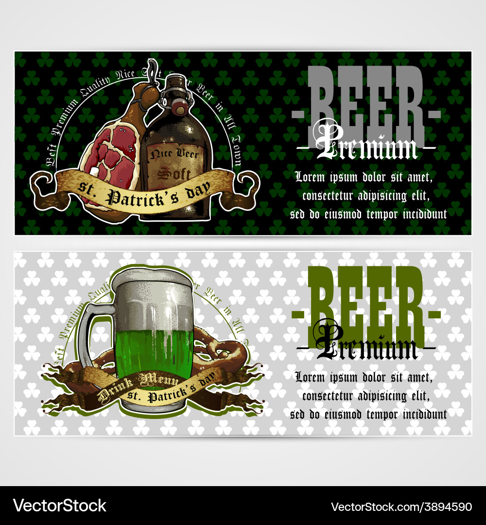 Beer menu Royalty Free Vector Image - VectorStock