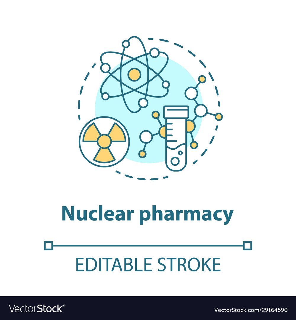 Pharmacy concept icon nuclear medication idea