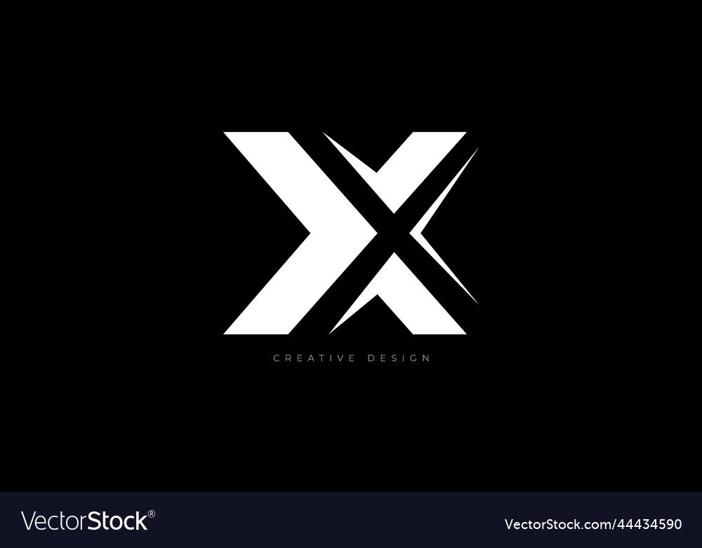 X creative style letter branding design