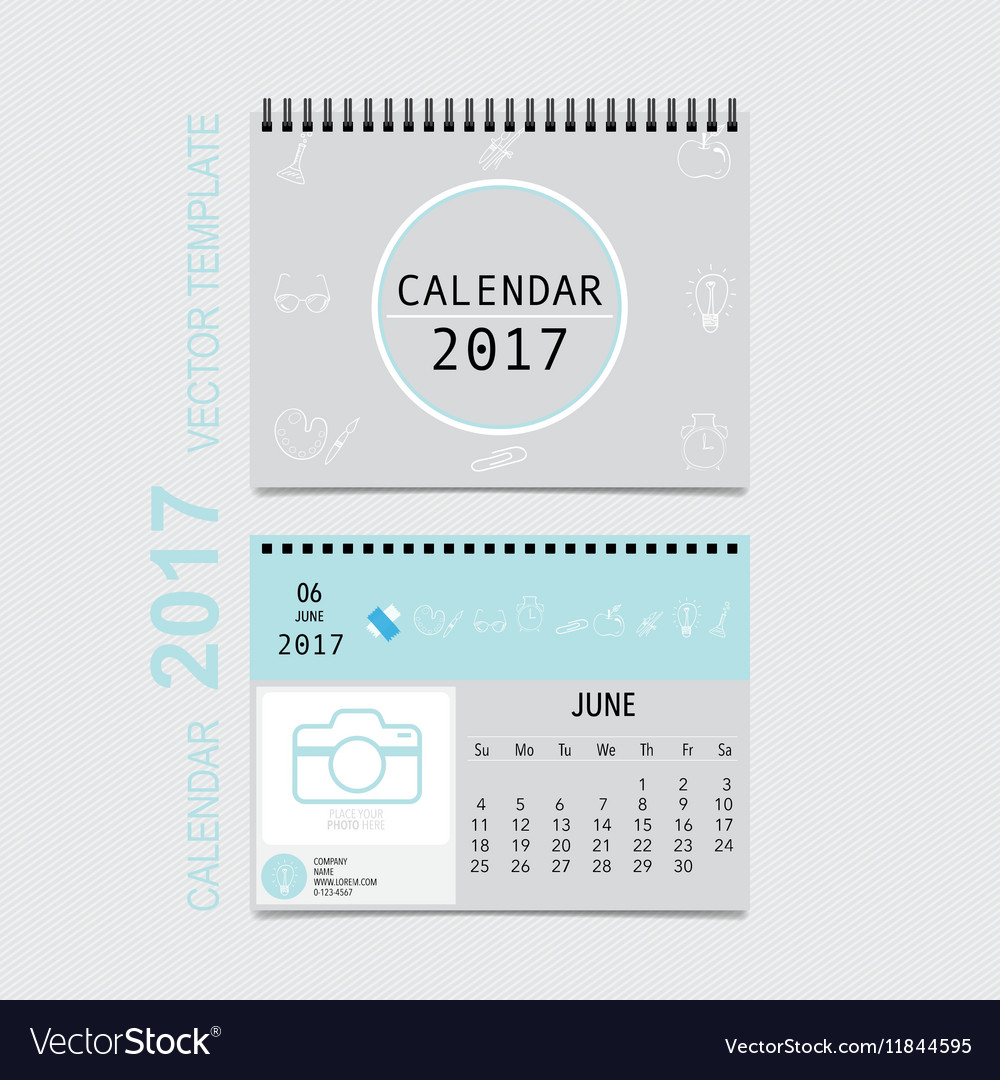 2017 calendar planner design monthly