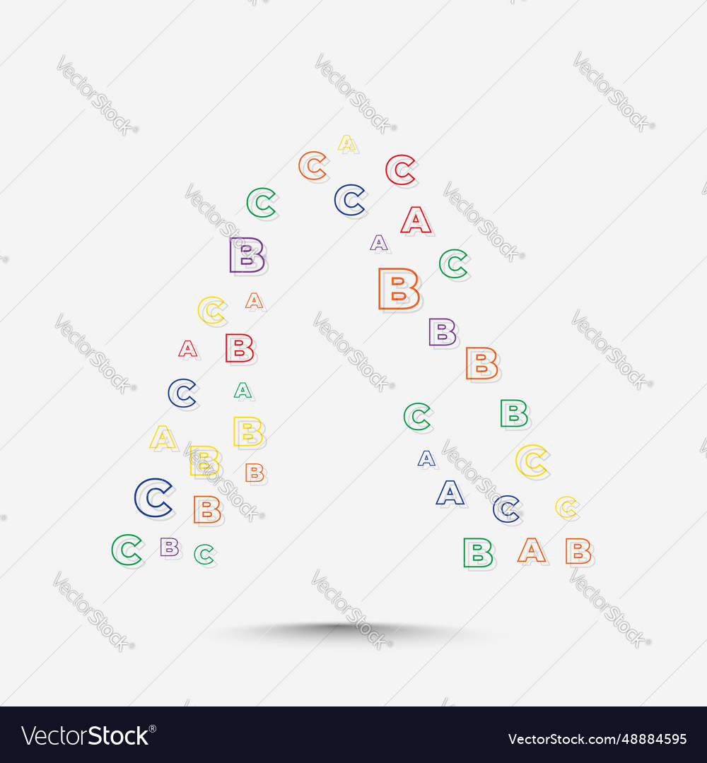 Alphabet logo design template with abc letters