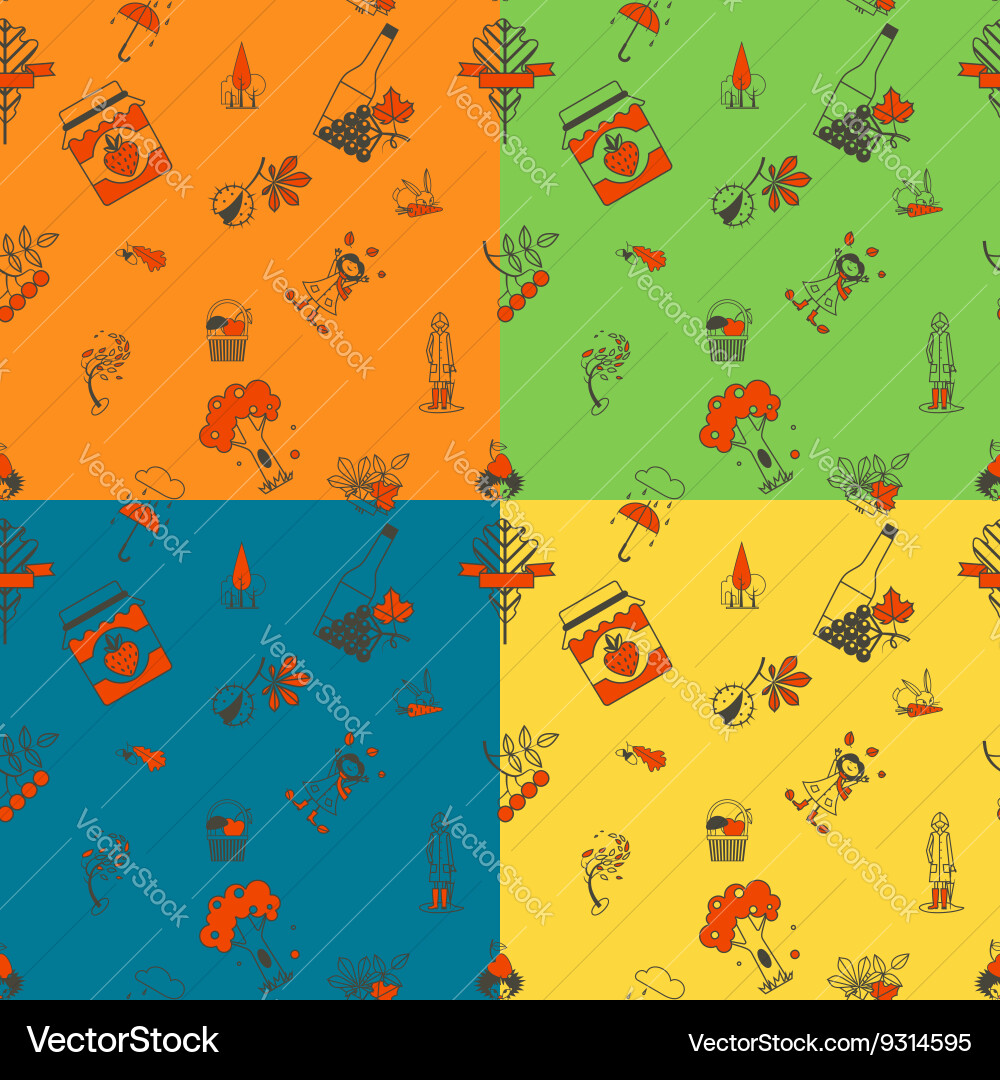 Autumn seamless pattern Royalty Free Vector Image