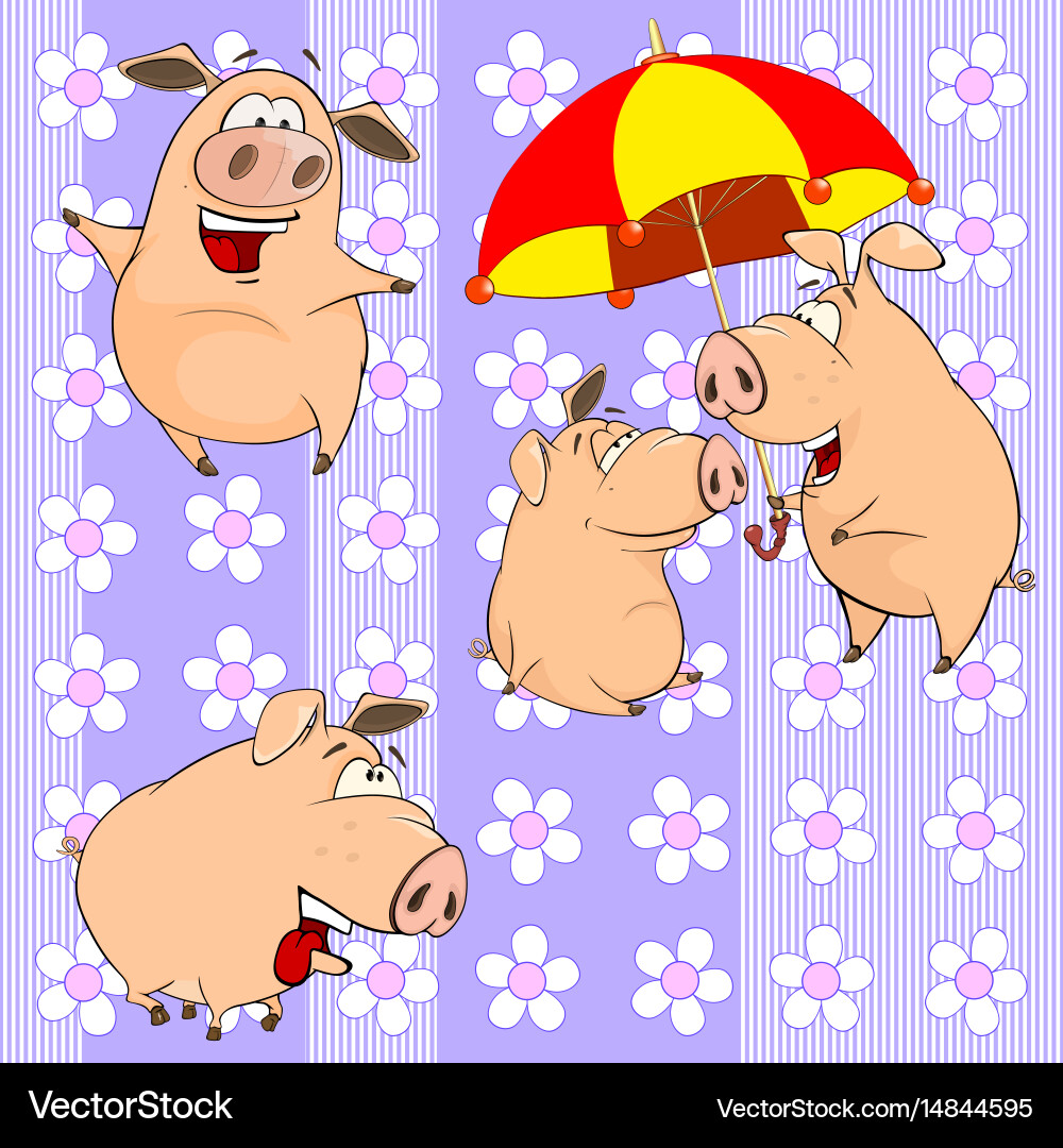 Background with pigs seamless pattern Royalty Free Vector