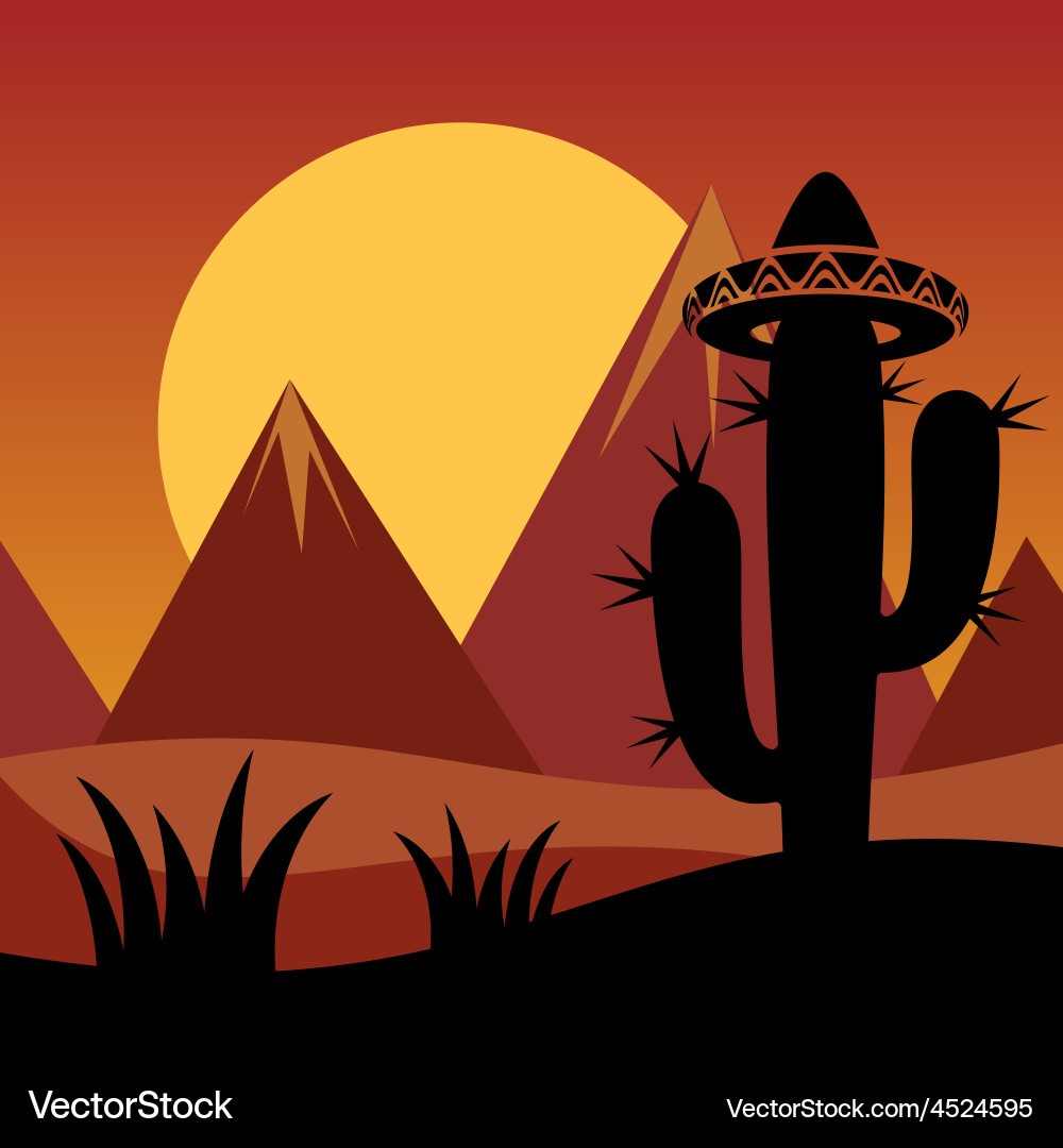 Cactus background Royalty Free Vector Image - VectorStock