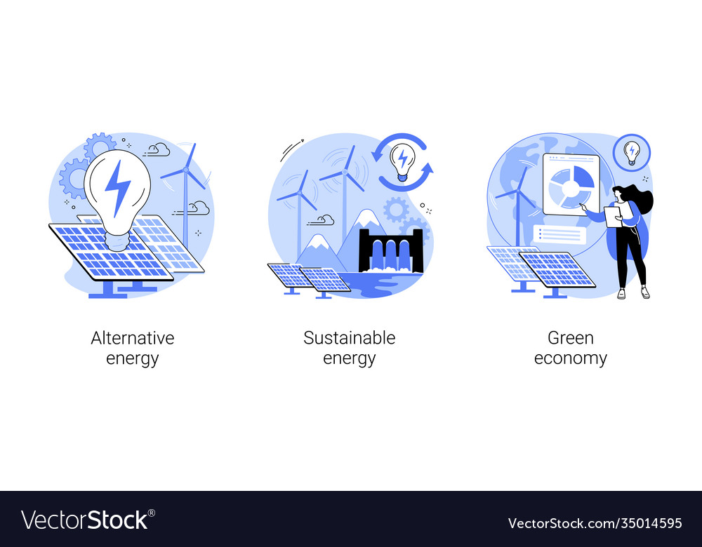 Clean Green Energy Abstract Concept Royalty Free Vector