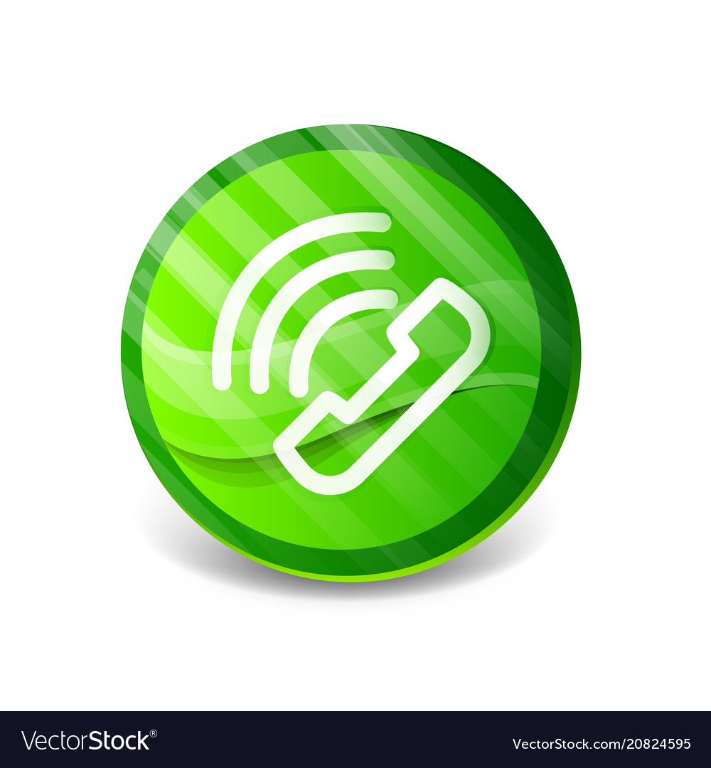 Phone support web button vector image Phone support web button