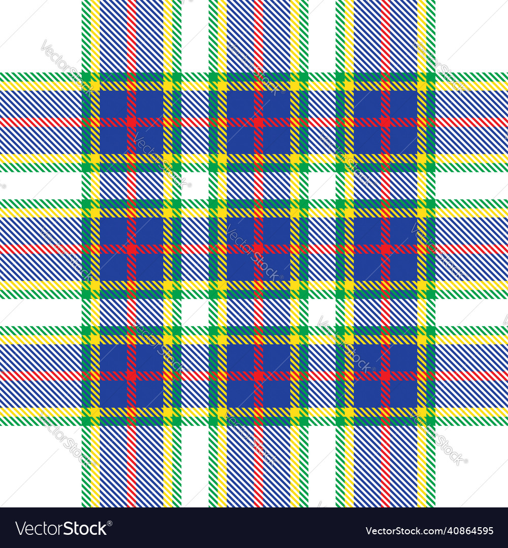 Rainbow plaid tartan checkered seamless pattern Vector Image