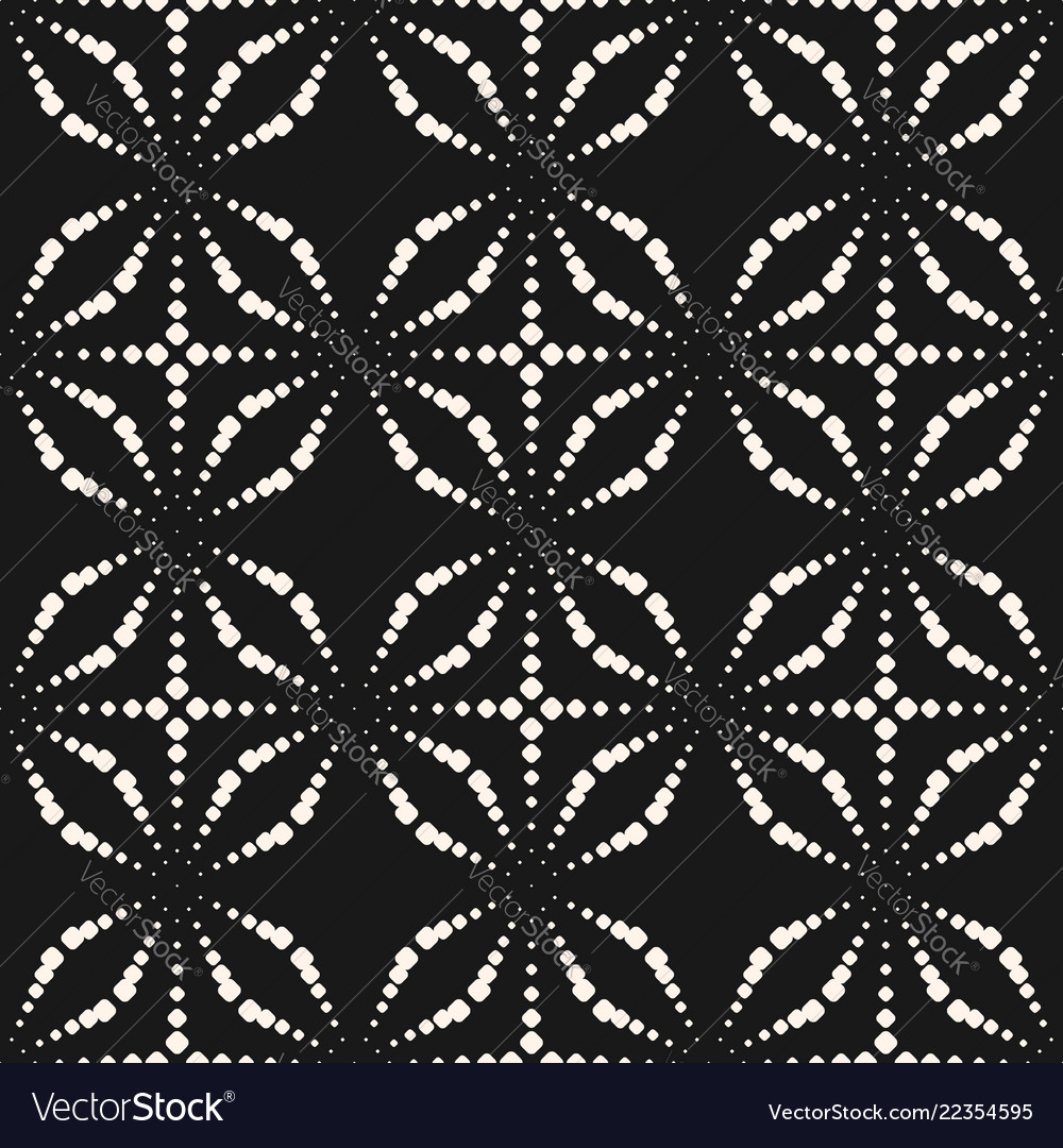 Seamless pattern with dotted shapes sparkles