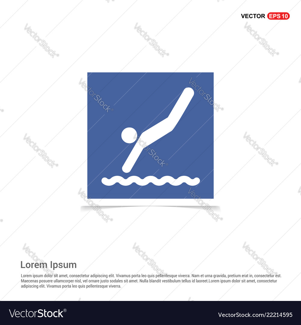 Swimming Icon Blue Photo Frame Royalty Free Vector Image Swimming Icon Blue Photo Frame Vector Image